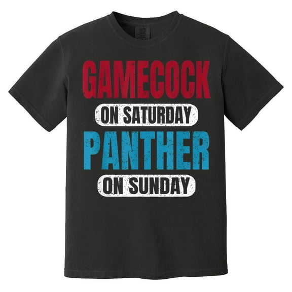 Gamecock Panther Football Fan Saturday Sunday Sports Comfort Color T-Shirt