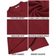 thumbnail image 5 of COOFANDY Mens Knit Button Down Shirt Vintage Short Sleeve Polo Shirts Casual Beach Tops Fashion Hawaiian Shirt, 5 of 6