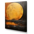thumbnail image 2 of Designart "Luna In Space With Lemon Tones" Our Solar System Wall Art Living Room, 2 of 7