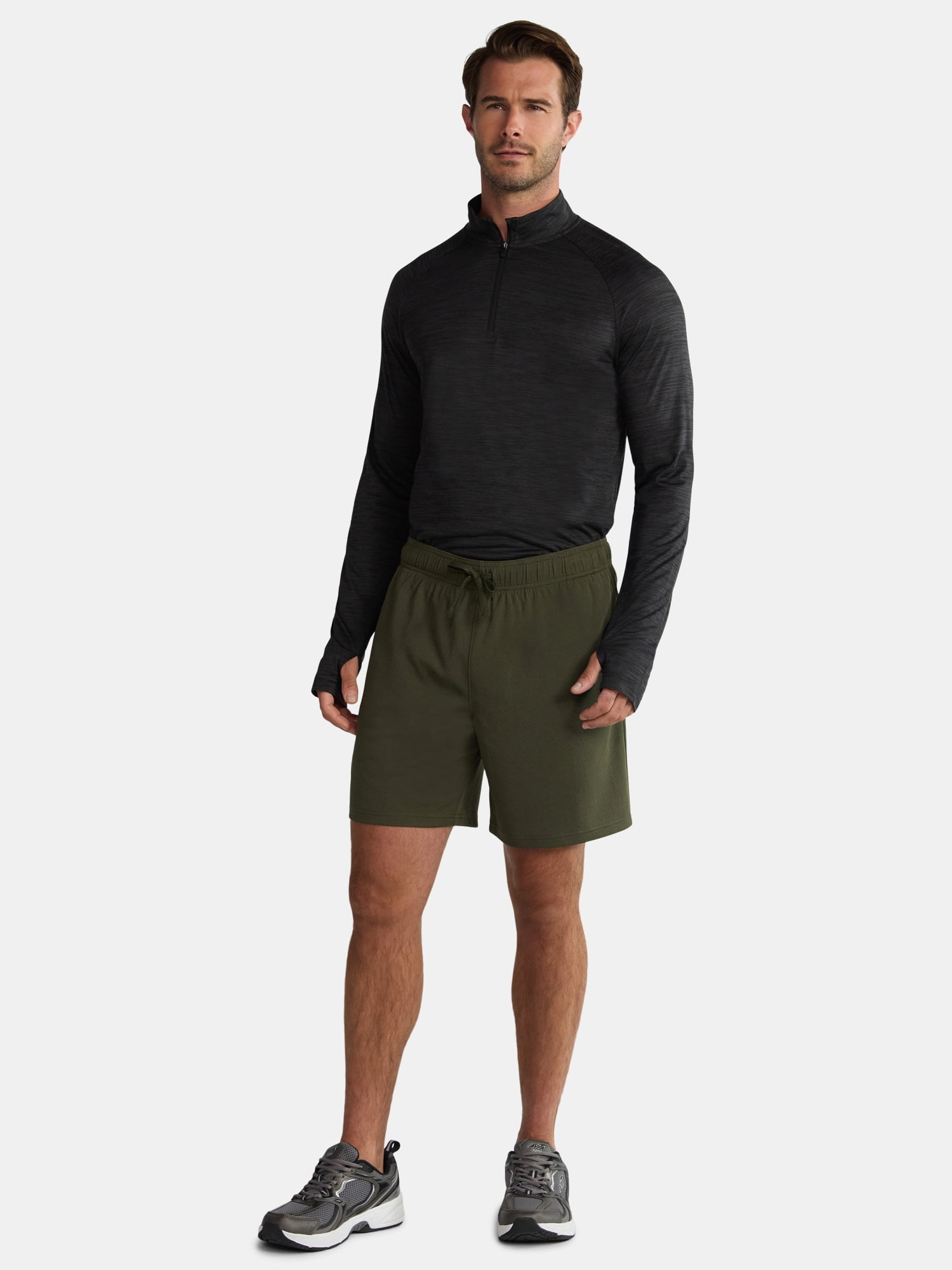 Athletic Works Men's and Big Men's Mesh Shorts, 7" Inseam, Sizes S-5XL