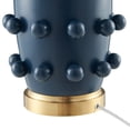 thumbnail image 5 of Farrington 26" Tall Ceramic Table Lamp with Fabric Shade in Matte Navy/White, 5 of 8