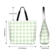 thumbnail image 6 of Fuzoiu Green Checkboard Print Tote Bags for Women,Shoulder Bag, Gym Tote,Top Handle Ladies Shoulder Bags for Work Beach Travel and Shopping Grocery, 6 of 9