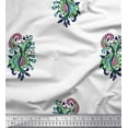 thumbnail image 1 of Soimoi Cotton Voile Fabric Leaves,Floral & Paisley Block Print Fabric by The Yard 56 Inch Wide, 1 of 3