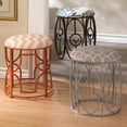 thumbnail image 2 of Home Decorative Bold Metal Stool With Chevron Cushion, 2 of 3