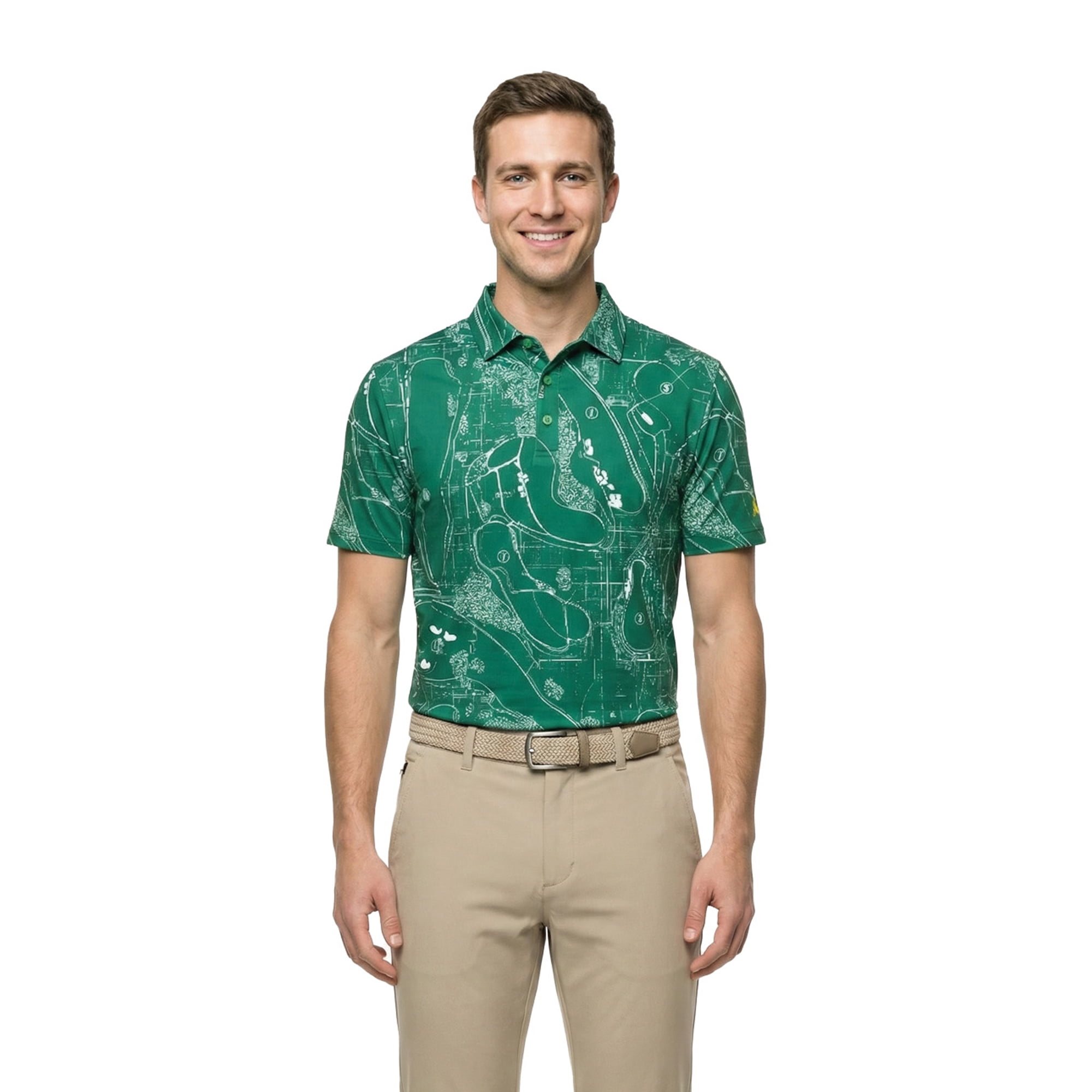 Birdie Bound Men's and Big and Tall Men's Novelty Print Polo Shirt, Sizes XS-4XLT