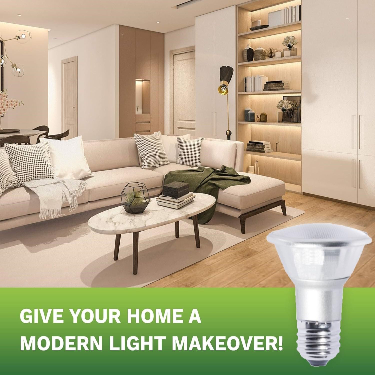 Diodesy- Pack of 4 LED7PAR20/NF25/840/WD PAR20 LED Flood Wet Light Bulb, 7W (50W Halogen Equiv.), 4000K Cool White, Dimmable, Long Lasting, E26 Security Light for Accent/Tracking, UL Listed