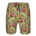 thumbnail image 3 of Pofeuu Cartoon Fire Truck Prin Men's Swim Trunks Quick Dry Bathing Suit Swimming Board Shorts Mesh Lining Beach Swimwear-Medium, 3 of 6