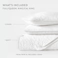thumbnail image 3 of Lightweight Wrinkle Resistant Quilt Sets in White Damask for Full/Queen Size Bedding by Comfort Canopy, 3 of 10