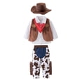 thumbnail image 1 of Conjunto de 5 disfraces de vaquero occidental para niños, ideal para juegos de rol, disfraces de vaquero (talla 80, apto para niños de 18 a 24 meses), 1 of 6
