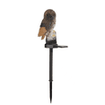 thumbnail image 1 of Solar Ground Plug Luminoso Resina Marrón Búho Exterior Impermeable LED l, 1 of 5