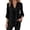 Black, variant on Women Solid Casual Button V Neck Pocket Long Sleeve T Shirt Top