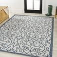 thumbnail image 4 of JONATHAN Y SANTA MONICA 3 x 5 Area Rug, Madrid Vintage Filigree Textured Weave - Blue/Cream, SMB107F-3, 4 of 9