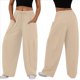 thumbnail image 3 of Pantalones Bombachos Holgados de para Mujer, Pantalones Casuales de Verano con Cordón, Ropa de Viaje con Bolsillos 2025 Albaricoque XXL, 3 of 7