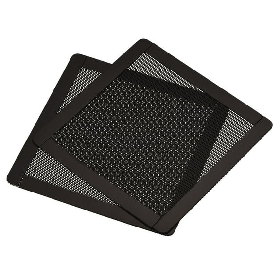 Uxcell 140mm Mesh Magnetic Dustproof Cover Computer Fan Filter Grills Black 2 Pack