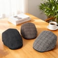 thumbnail image 7 of Bocaoying 3 Pcs Newsboy Caps for Men, Adjustable Flat Caps with Cotton Tweed, Beret with Soft Lining and Breathable Sweatband, Classic Peaked Brim Caps for Driving, Casual, Golf, One Size 21.6"-23.6", 7 of 7