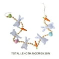 thumbnail image 3 of Easter Bunny and Carrot Garland with Wooden Beads Festive Spring Decoration for Home and Parties 6ft, 3 of 6