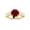 Yellow Gold, variant on Channel Set 3 Three Stone Diamond Engagement Ring with a 1 Carat Ruby Heirloom Quality Center Platinum Size: 5
