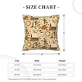 thumbnail image 4 of Square Decorative Throw Pillow Covers with Core, Cartoon Desert Elements Throw Pillows for Couch Sofa Bed Home Decor, 20"x20", 4 of 9