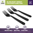 thumbnail image 2 of CIAO! Heavy Duty Black Polypropylene Disposable Forks, Foodservice Bulk Pack – 1,000 Count, 2 of 7