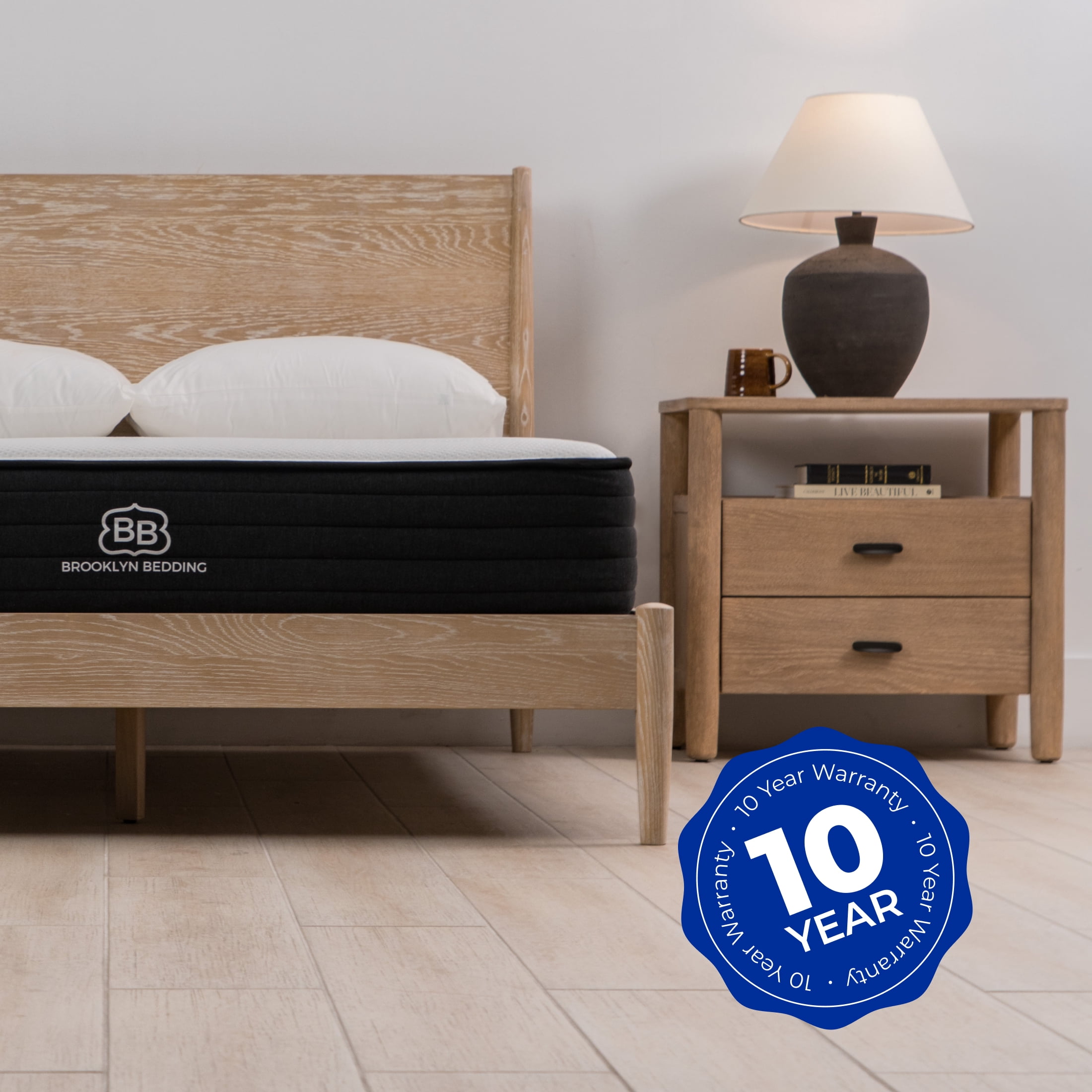 Brooklyn Bedding 10" Harper Hybrid Gel Memory Foam Mattress in a Box, Twin