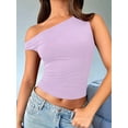 thumbnail image 6 of Womens Summer Off the Shoulder Tops Going Out T Shirts Crop Tank Top Fashion Clothes Spring Outfits 2025 Light  XS, 6 of 7