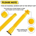 thumbnail image 3 of Gas Can Spout Replacement, Gas Can Nozzle, (6PC Kit-Yellow) Flexible Pour Nozzle Suitable for Most 1/2/5/10 Gal Oil Cans, 3 of 5