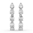 thumbnail image 3 of Lab Diamond Hoop Earring | 8 Carat IGI Certified Pear Shape Lexley Hoop Earrings | 14K White Gold | Prong Setting FG-VS1-VS2 Quality | Friendly Diamonds, 3 of 5