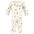 thumbnail image 4 of Hudson Baby Infant Girls Cotton Coveralls, Pumpkin Spice Date, 0-3 Months, 4 of 5