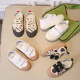 thumbnail image 3 of Zapatos coreanos INS blancos para niños, zapatos Canva para primavera y otoño, zapatos de fondo blando para interiores para mujeres y niñas, 3 of 5