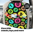 thumbnail image 4 of number colorful Math Print Mats Back Seat Protectors, Car Seat Protector Vehicle Organizers Waterproof Cover Back Seat Cover for Kids with 3 Storage Pockets 2 Pack, 4 of 5