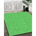 thumbnail image 3 of Ahgly Company Machine Washable Indoor Square Transitional Neon Green Area Rugs, 5' Square, 3 of 7