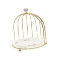 thumbnail image 2 of Cosmetics Iron Storage Rack Jewelry Bathroom Makeup Holder Dessert Display Stand white gold 1 tier, 2 of 9