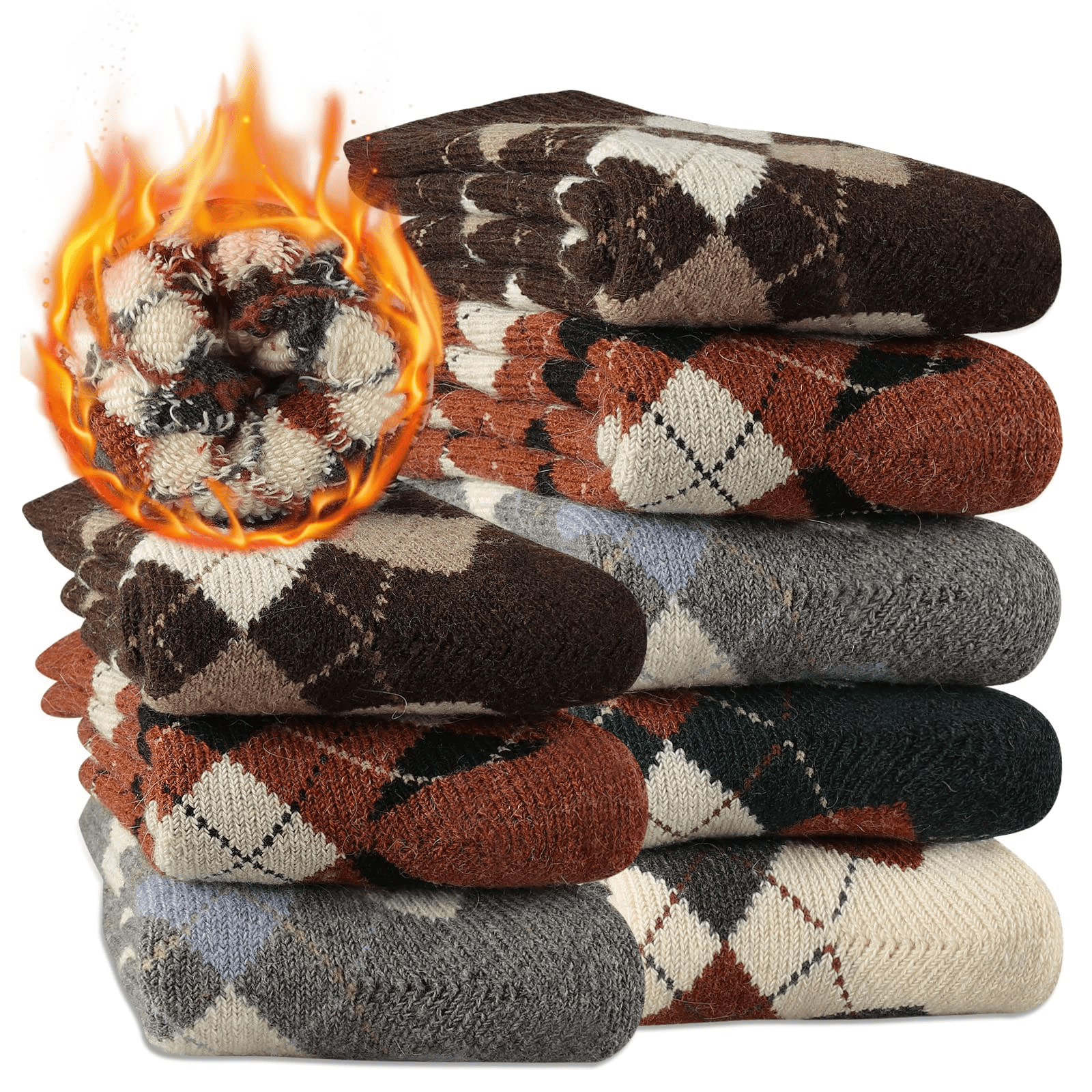 COOPLUS Womens Wool Socks Warm Crew Socks Thermal Thick Socks for Women