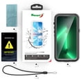thumbnail image 4 of Dteck for iPhone 15 Waterproof Case IP68 Underwater, Heavy Duty Full Body Shockproof Dustproof Military Grade Rugged Case Built-in Screen Protector with Lanyard, Blue, 4 of 13