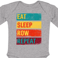 thumbnail image 4 of Inktastic Rowing Team Eat Sleep Row Repeat Boys or Girls Long Sleeve Baby Bodysuit, 4 of 5