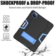 thumbnail image 6 of iPad Pro 11 inch 2nd Generation 2020 Shockproof Case, iPad Pro 11 2020 Case, Dteck Heavy Duty Anti-impact Rugged Hybrid 3 Layer Full Body Protection Case Built-in Kickstand, Black+Blue, 6 of 6