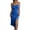 Blue, variant on Women Adjustable Spaghetti Dress Full Slip Dress(Blue,XL)
