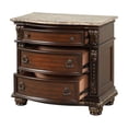 thumbnail image 5 of Glory Furniture Lucca Solid Wood 3-Drawers Bedroom Nightstand in Dark Cherry, 5 of 12