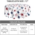 thumbnail image 3 of 4th of July Tablecloth Round 70 Inch,White Red Blue Patriotic Stars Table Cloth,Stain Resistance Polyester American Independence Day Farmhouse Table Covers for Kitchen Dining Parties Picnic, 3 of 6
