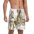 thumbnail image 2 of Rocae Western Scenery With Old Wagon for Men's Soft Sleep Pajama Shorts, Waistband and Pockets-XX-Large, 2 of 6