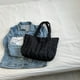 thumbnail image 5 of Bolso Hombro para Mujer Otoño Invierno Bolso Acolchado Con Asa Superior Con Patrón Rombos (negro), 5 of 9