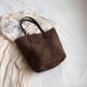 thumbnail image 3 of Bolso de mano para mujer, bolso bohemio para axila de paja, bolsos de compras tejidos grandes (café), 3 of 8
