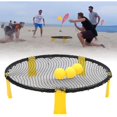 thumbnail image 2 of Mini juego de pelota de voleibol de playa, juego de pelota de bola de batalla de pico con inflador compatible con fiesta de fitness de entretenimiento de ocio Afortunado Sencillez, 2 of 5
