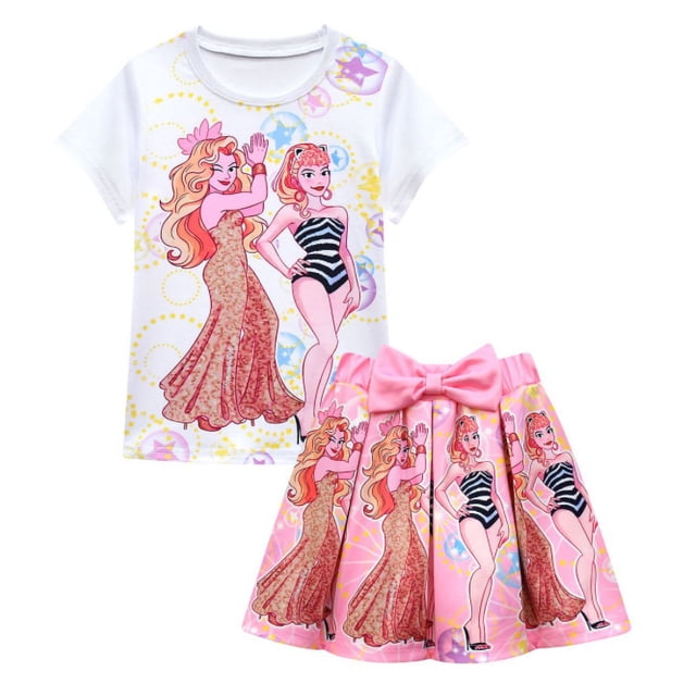 Nouvelle Robe Mignonne de Cosplay pour Filles Été INS Robe à Manches Courtes Plissée pour Enfants