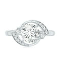 thumbnail image 4 of Rosec Jewels Certified Lab Grown Diamond 8mm Round Engagement Ring - EF-VS Quality - Ready To Gift, 10K White Gold, US 11.50, 4 of 8