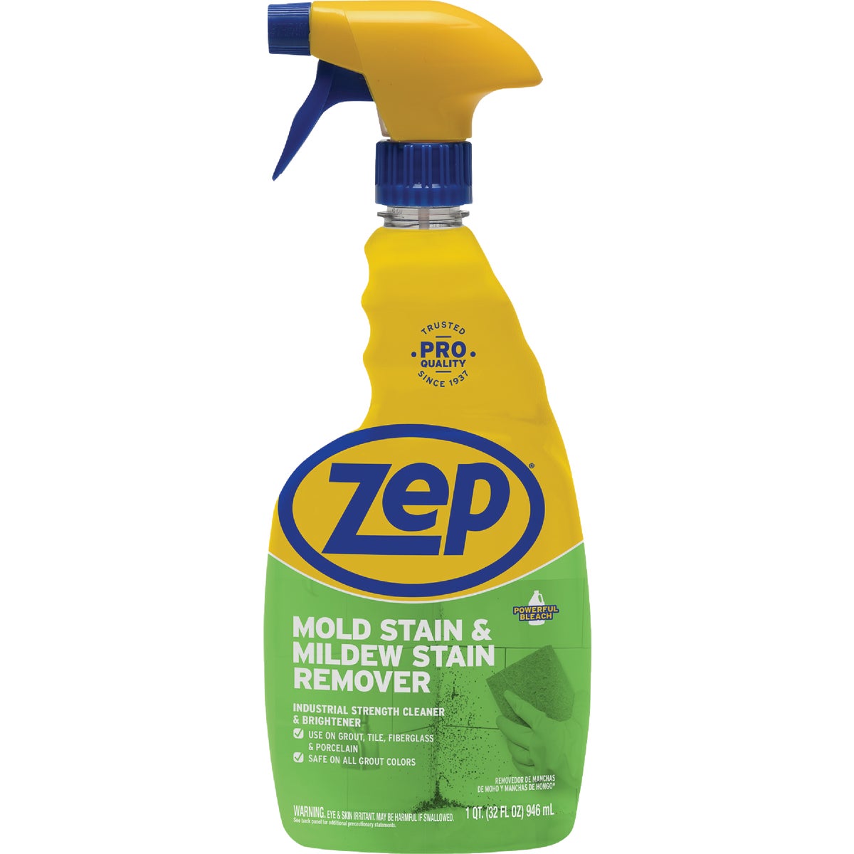 Zep Commercial Mold Stain and Mildew Stain Remover, 32 Fl Oz - Case of 12