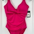 thumbnail image 3 of Ralph Lauren HOT PINK Double Strap Tummy Control One Piece Swimsuit, US 4, 3 of 4