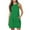 Green, variant on WIZUTIZ Womens Summer Dresses Casual Flowy Relaxed Fit High Rise Mini Dress Solid Shift Dress Crew Neck Sleeveless Pleated Dress for Lady Cotton Pockets Wrinkle-Free Beach Dress Blue L