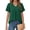 Deep Green, variant on Womens Tops Dressy Blouses V Neck Ruffle Short Sleeve Tunic Tops Casual T-Shirts