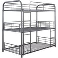 thumbnail image 1 of Bowery Hill Triple Full Bunk Bed in Gunmetal, 1 of 4